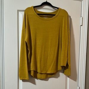 Gold Asymmetrical Long Sleeve Hoodie